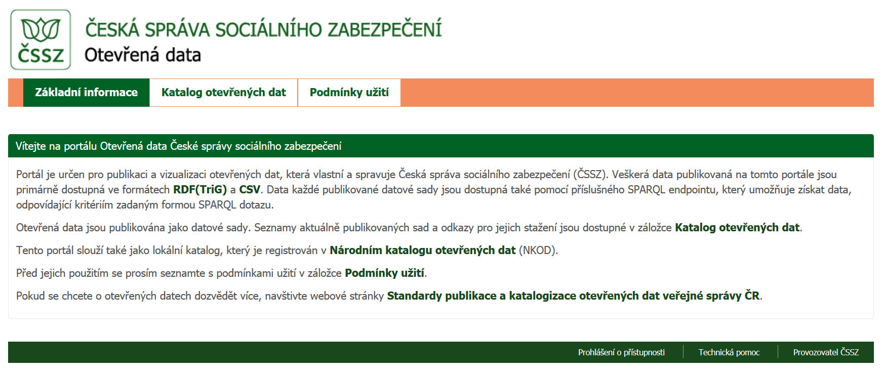 Otevřená data ČSSZ