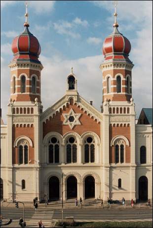 21/21 Jarmulka Velká synagoga v Plzni (druhá největší synagoga v