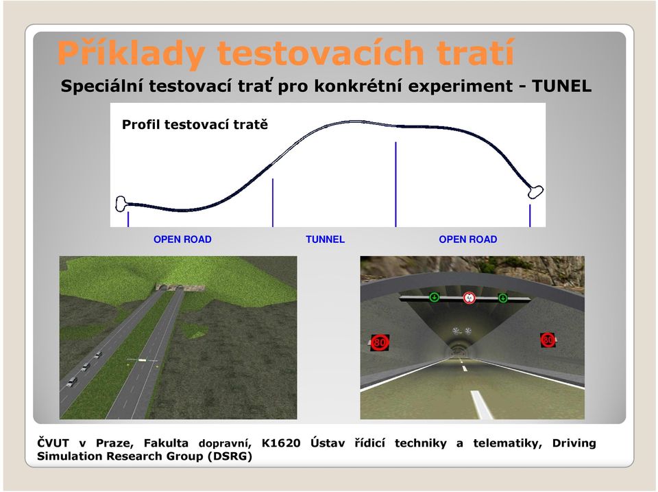 TUNNEL OPEN ROAD ČVUT v Praze, Fakulta dopravní, K1620 Ústav