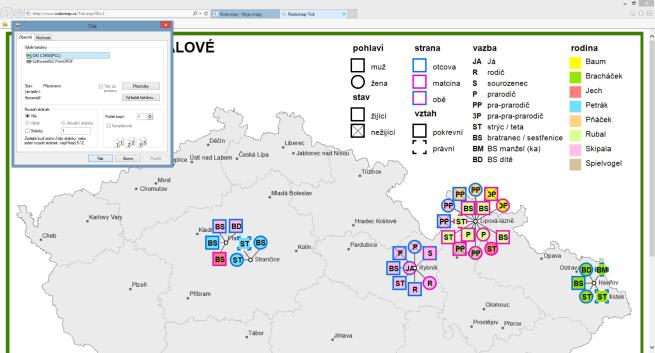 5.8 Tisk Vytisknout mapu lze dvěma způsoby. Mapu lze vytisknout přímo na stránce Vytvořit mapu v záložce tisk (obr. 5.