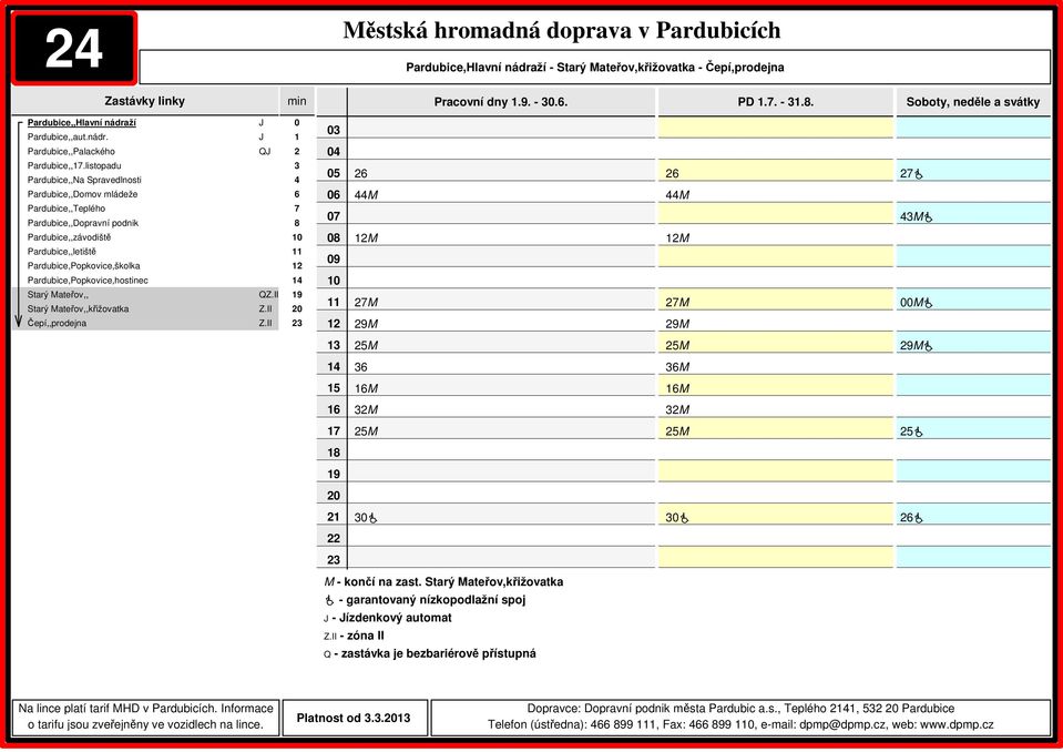 listopadu 6 7 8 6 M M 7M 9M 6 M M 7M 9M 7 M M 5M 5M 9M 6 6M M M M M 5M 5M 5 6 M - končí na zast.