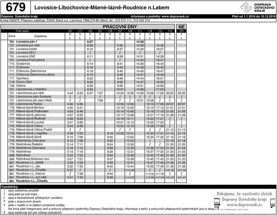 6:09 9:36 14:29 16:36 701 Lovosice,kostel 6:10 9:37 14:30 16:37 701 Lovosice,DELI K K K K 701 Lovosice,ÚNZ 6:11 9:38 14:31 16:38 701 Lovosice,Průmyslová K K 14:34 16:41 715 Sulejovice 6:14 9:41 14:36