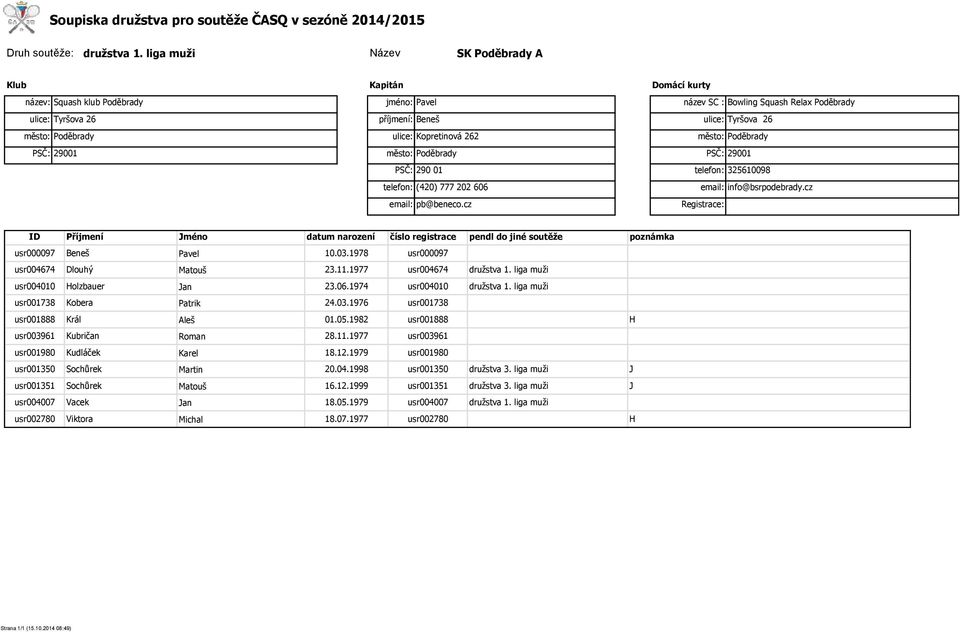 cz usr000097 usr004674 usr004010 usr001738 usr001888 usr003961 usr001980 usr001350 usr001351 usr004007 usr002780 Beneš Dlouhý Holzbauer Kobera Král Kubričan Kudláček Sochůrek Sochůrek Vacek Viktora