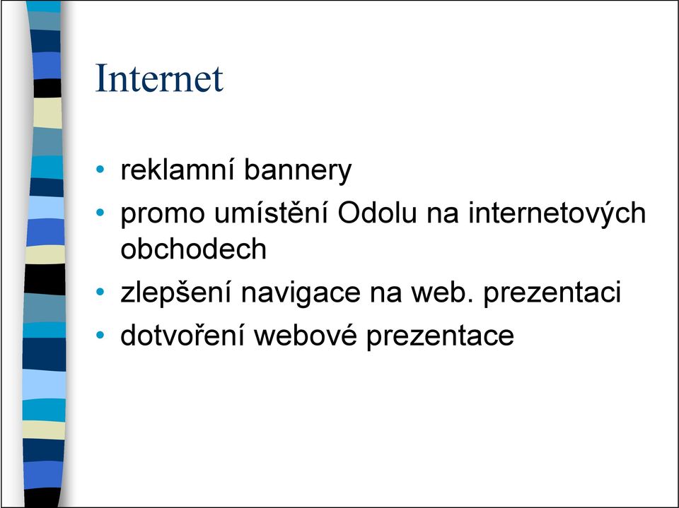 obchodech zlepšení navigace na web.