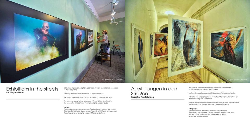 encounter of Czech and International photography clubs Ausstellungen in den Straßen Inspirative Ausstellungen Auch für die breite Öffentlichkeit zugängliche Ausstellungen Profi -Fotografen im