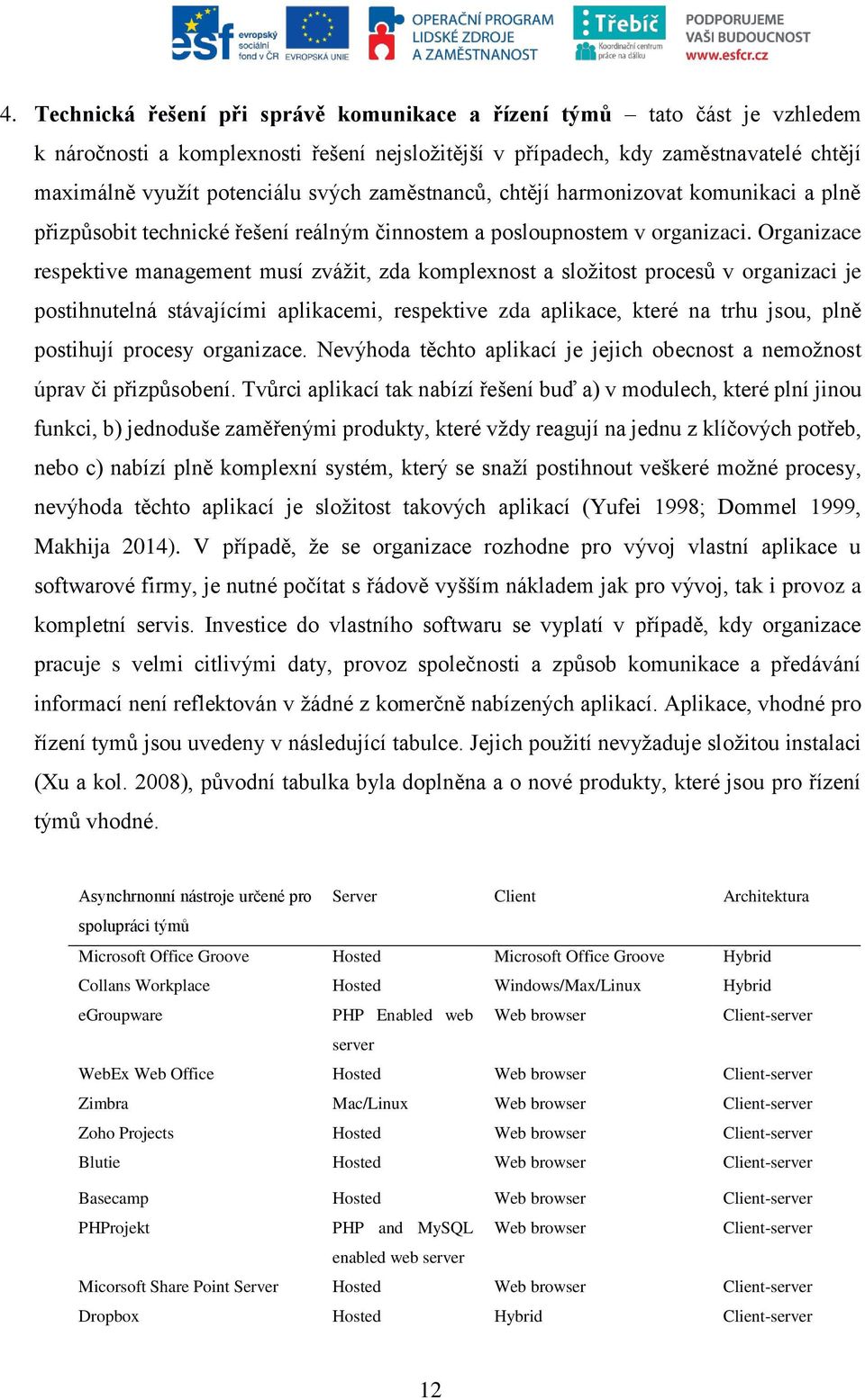 Organizace respektive management musí zvážit, zda komplexnost a složitost procesů v organizaci je postihnutelná stávajícími aplikacemi, respektive zda aplikace, které na trhu jsou, plně postihují