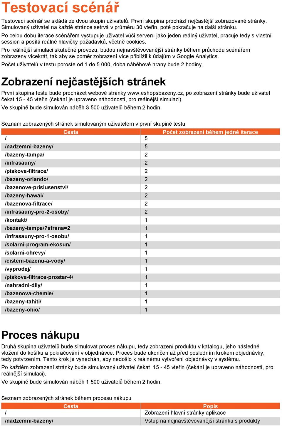 Po celou dobu iterace scénářem vystupuje uživatel vůči serveru jako jeden reálný uživatel, pracuje tedy s vlastní session a posílá reálné hlavičky požadavků, včetně cookies.