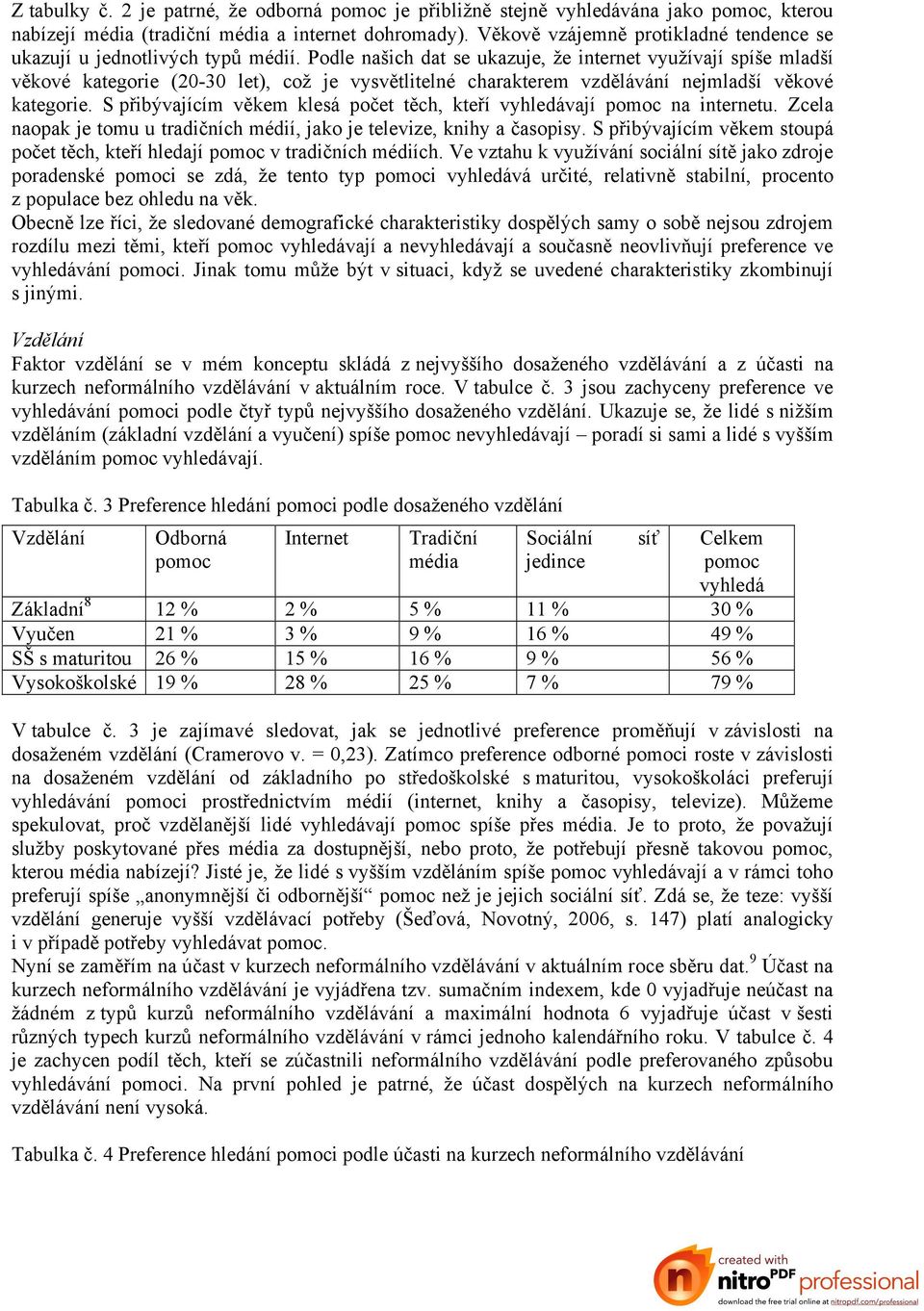 S přibývajícím věkem klesá počet těch, kteří vyhledávají na internetu. Zcela naopak je tomu u tradičních médií, jako je televize, knihy a časopisy.