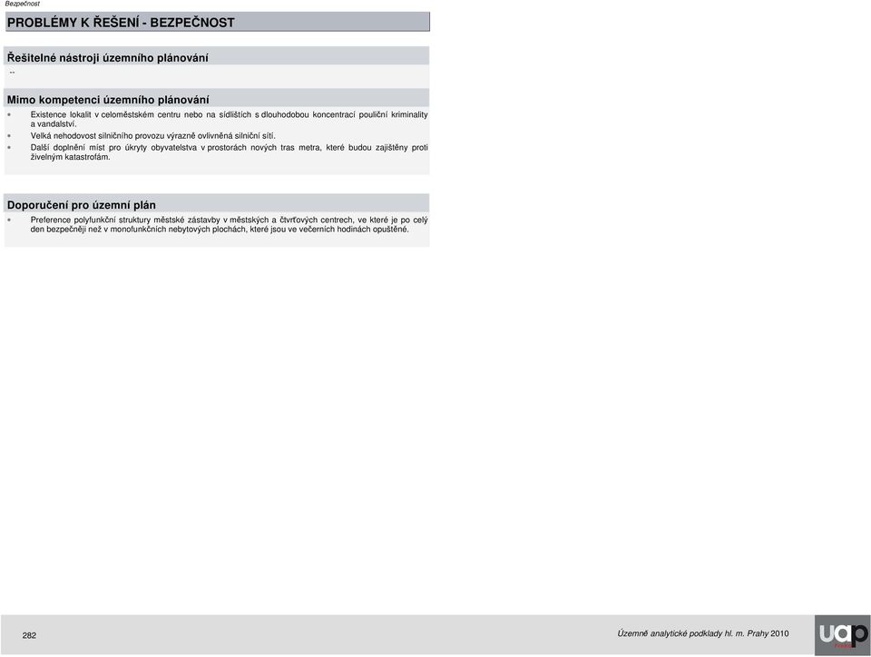 Další doplnění míst pro úkryty obyvatelstva v prostorách nových tras metra, které budou zajištěny proti živelným katastrofám.