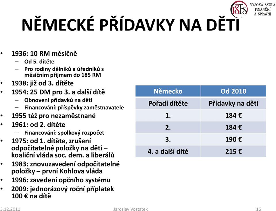 dítěte, zrušení odpočitatelné položky na děti koaliční vláda soc. dem.