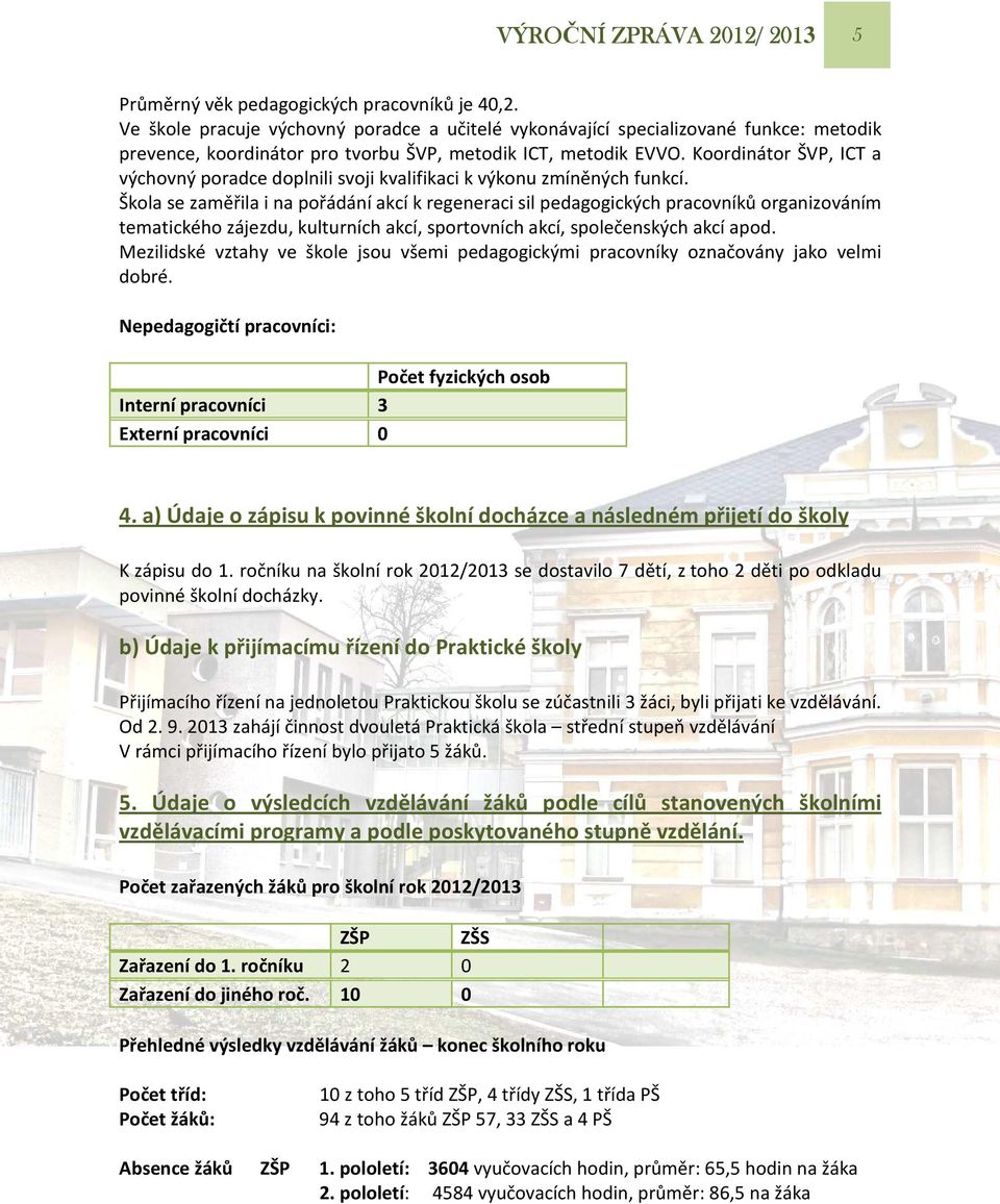 Koordinátor ŠVP, ICT a výchovný poradce doplnili svoji kvalifikaci k výkonu zmíněných funkcí.