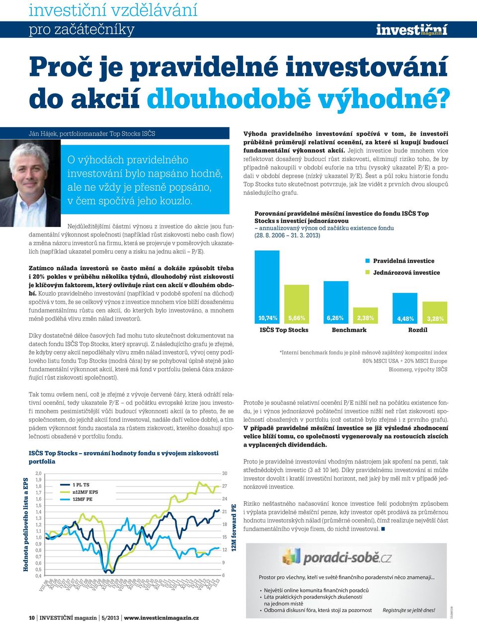 Nejdůležitějšími částmi výnosu z investice do akcie jsou fundamentální výkonnost společnosti (například růst ziskovosti nebo cash flow) a změna názoru investorů na firmu, která se projevuje v