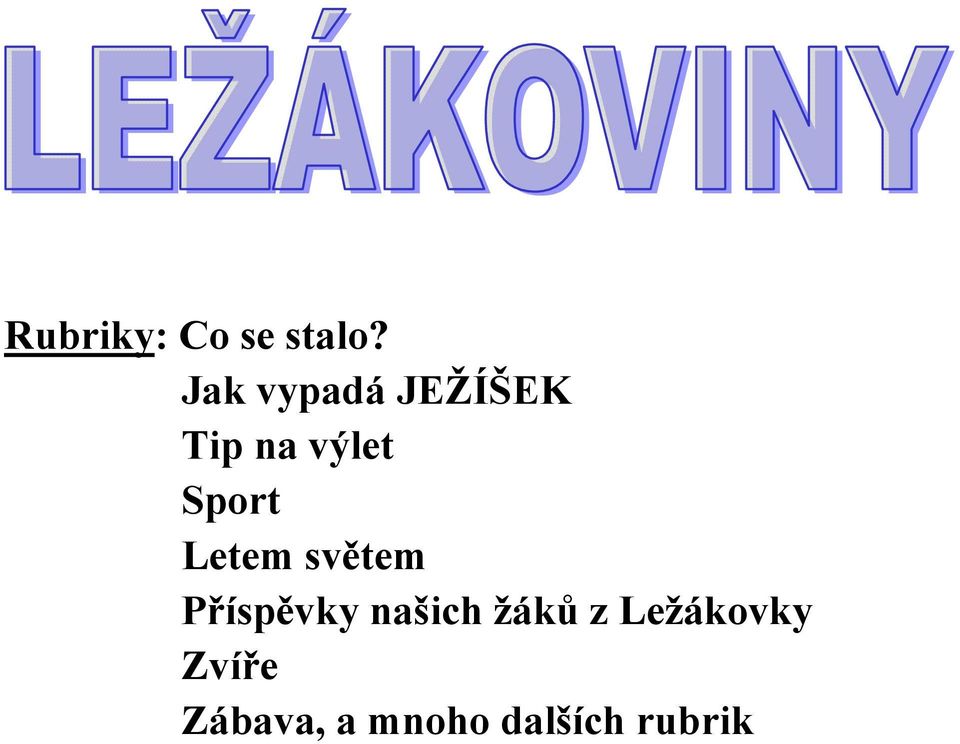 etem světem říspěvky našich žáků