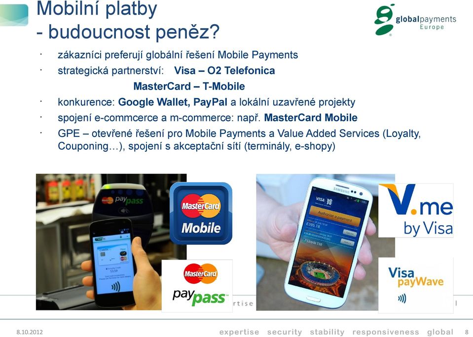 MasterCard T-Mobile konkurence: Google Wallet, PayPal a lokální uzavřené projekty spojení e-commcerce