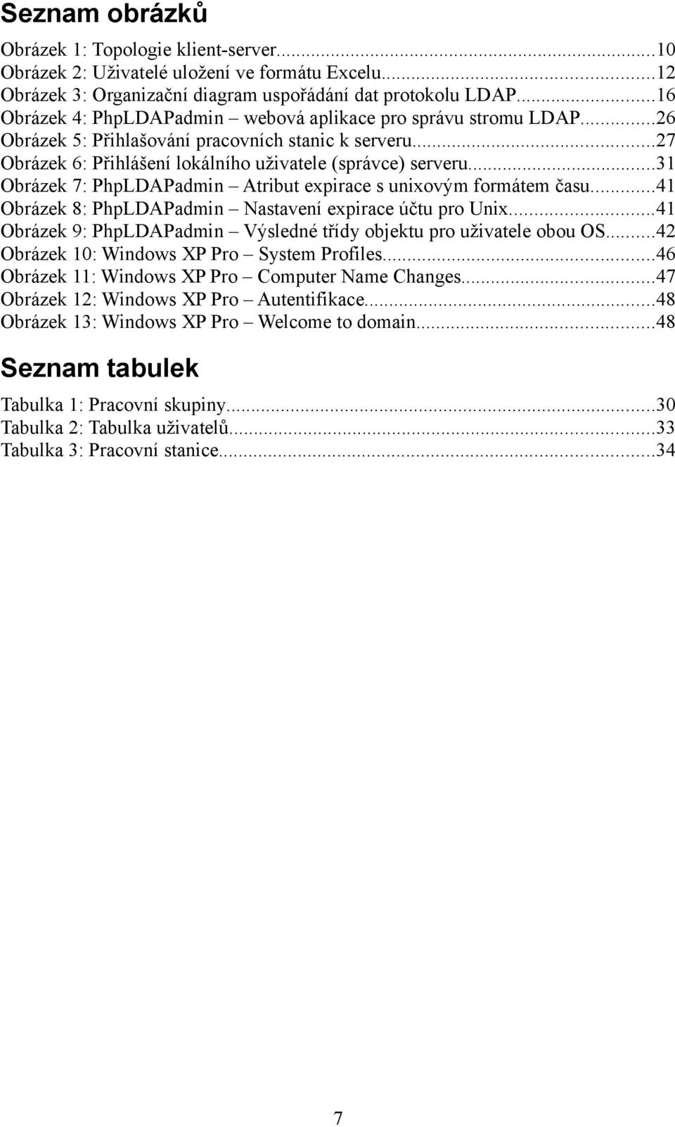 ..31 Obrázek 7: PhpLDAPadmin Atribut expirace s unixovým formátem času...41 Obrázek 8: PhpLDAPadmin Nastavení expirace účtu pro Unix.