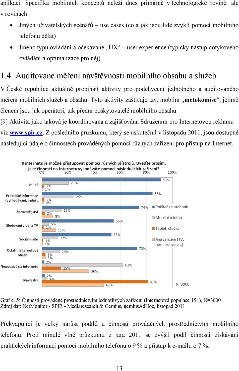 typu ovládání a očekávané UX user experience (typicky nástup dotykového ovládání a optimalizace pro něj) 1.