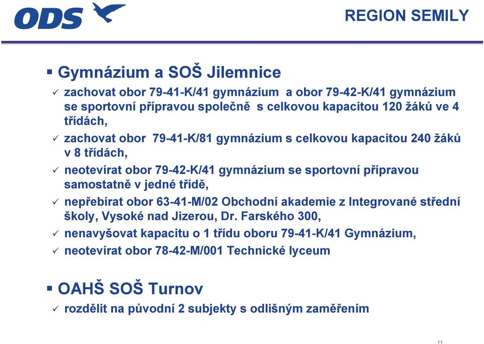 přípravou samostatně v jedné třídě, nepřebírat obor 63-41-M/02 Obchodní akademie z Integrované střední školy, Vysoké nad Jizerou, Dr.