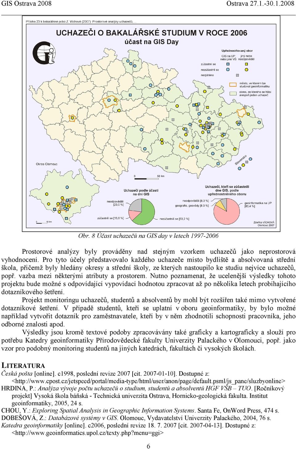 vazba mezi některými atributy a prostorem.