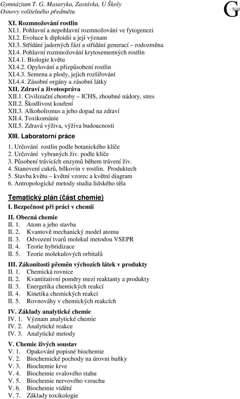 Zdraví a životospráva XII.1. Civilizační choroby ICHS, zhoubné nádory, stres XII.2. Škodlivost kouření XII.3. Alkoholismus a jeho dopad na zdraví XII.4. Toxikománie XII.5.