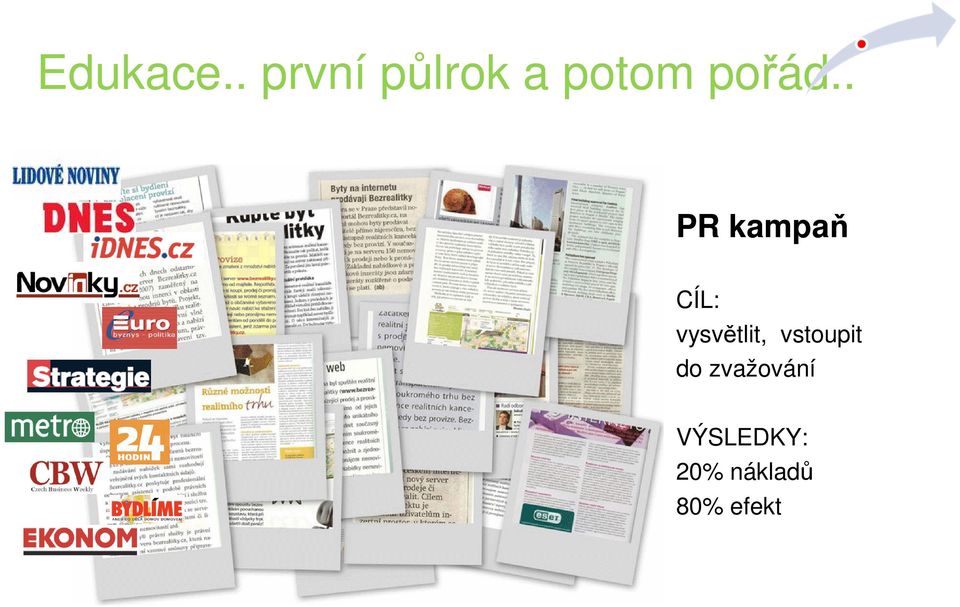 . PR kampaň CÍL: vysvětlit,