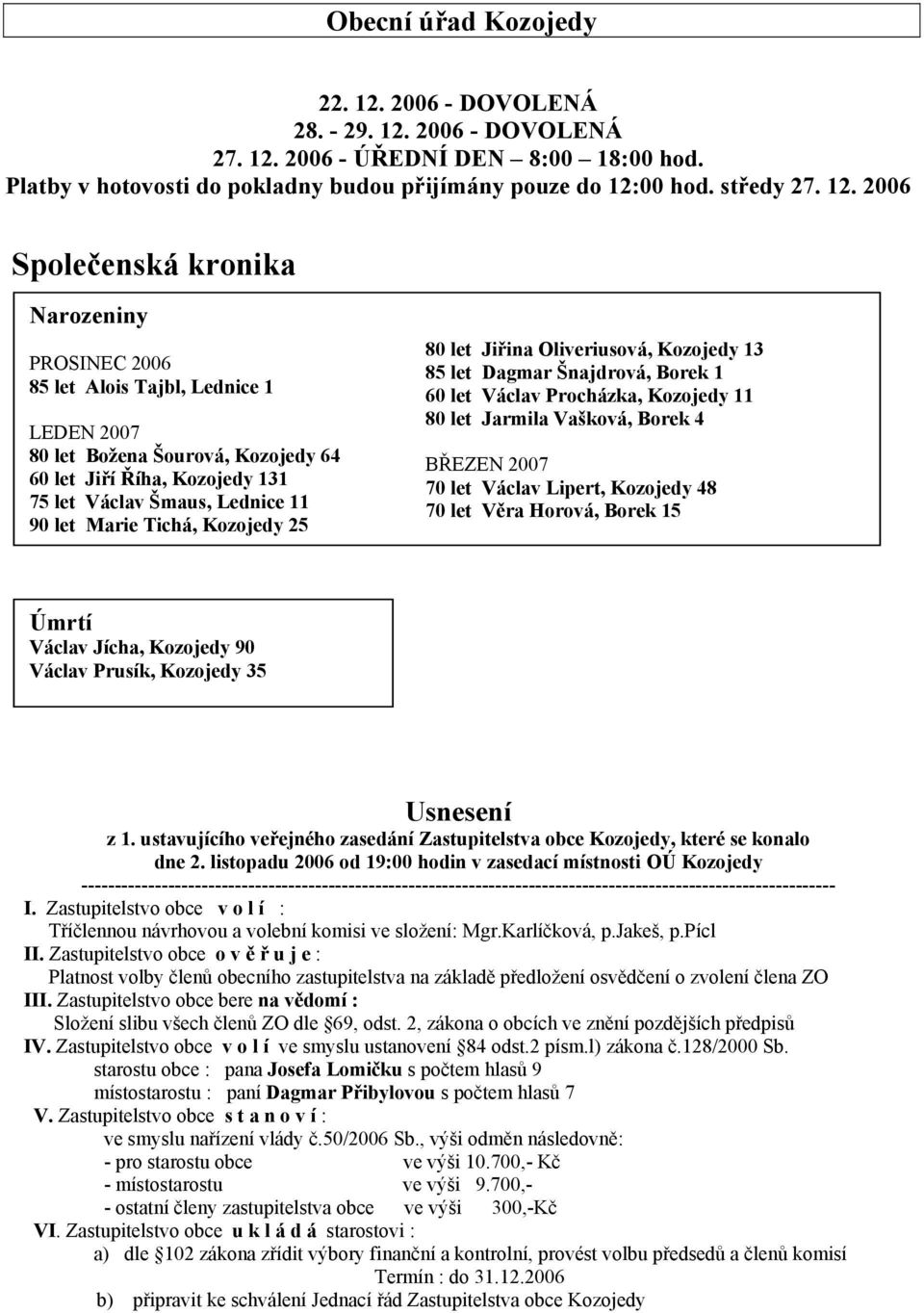 2006 - DOVOLENÁ 27. 12.