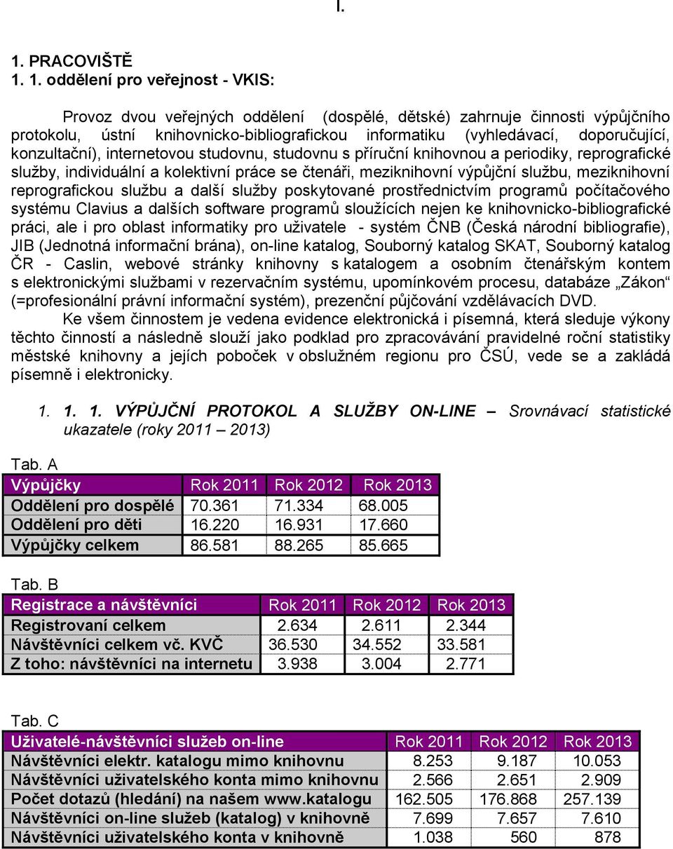 službu, meziknihovní reprografickou službu a další služby poskytované prostřednictvím programů počítačového systému Clavius a dalších software programů sloužících nejen ke knihovnicko-bibliografické