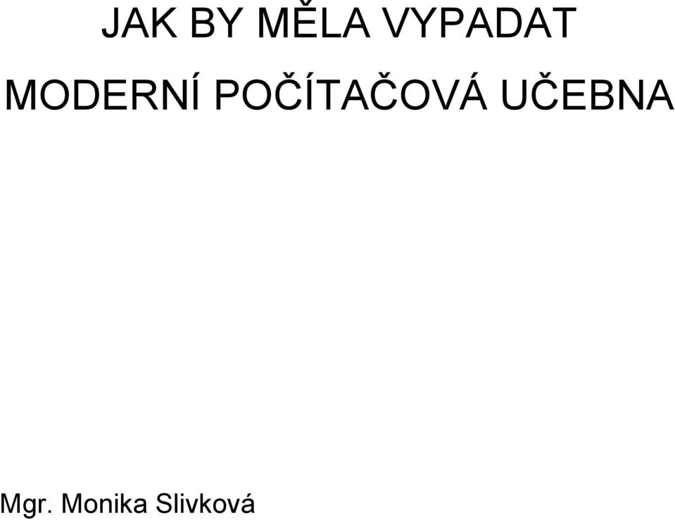 POČÍTAČOVÁ