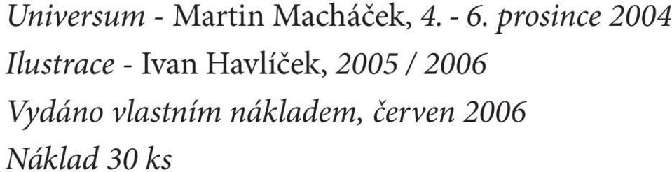 Ivan Havlíček, 2005 / 2006 Vydáno