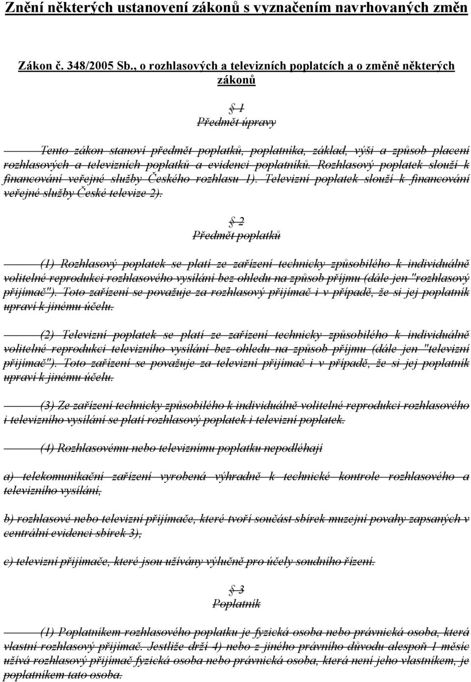 poplatků a evidenci poplatníků. Rozhlasový poplatek slouží k financování veřejné služby Českého rozhlasu 1). Televizní poplatek slouží k financování veřejné služby České televize 2).