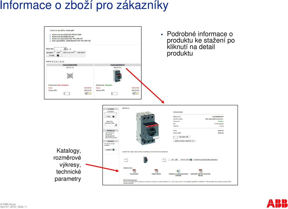 na detail produktu Katalogy, rozmrové