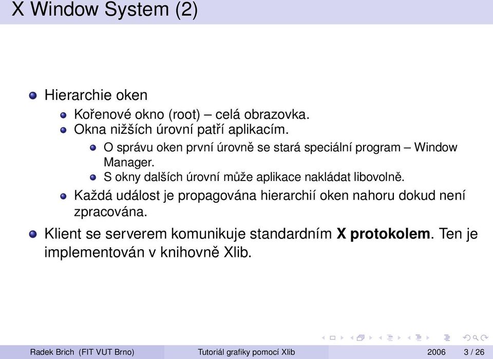 S okny dalších úrovní může aplikace nakládat libovolně.