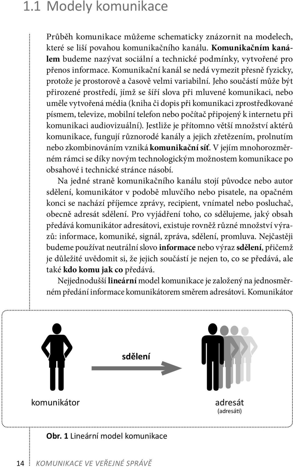 Jeho součástí může být přirozené prostředí, jímž se šíří slova při mluvené komunikaci, nebo uměle vytvořená média (kniha či dopis při komunikaci zprostředkované písmem, televize, mobilní telefon nebo