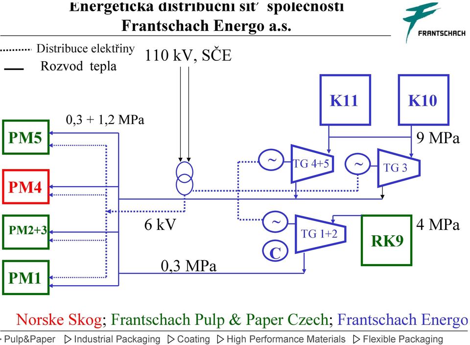 ť společnosti Frantschach Energo a.s. Distribuce elektřiny Rozvod