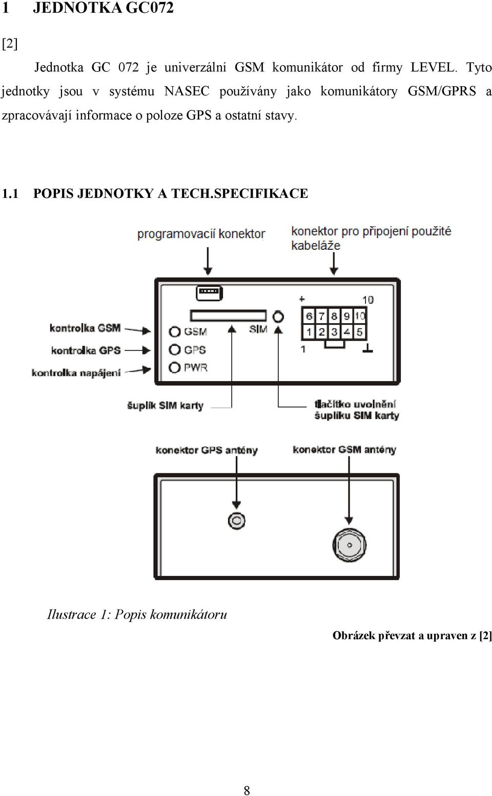 Tyto jednotky jsou v systému NASEC používány jako komunikátory GSM/GPRS a