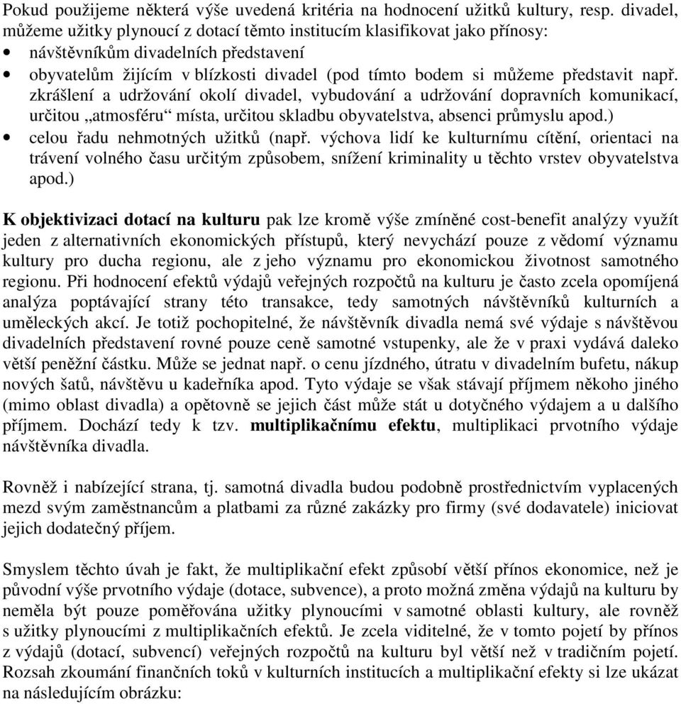 např. zkrášlení a udržování okolí divadel, vybudování a udržování dopravních komunikací, určitou atmosféru místa, určitou skladbu obyvatelstva, absenci průmyslu apod.