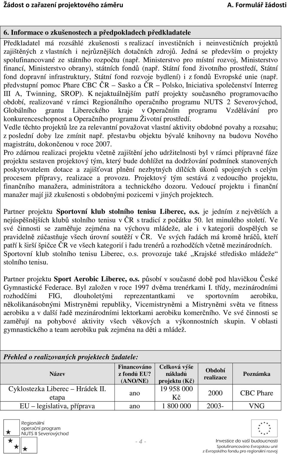 Státní fond životního prostředí, Státní fond dopravní infrastruktury, Státní fond rozvoje bydlení) i z fondů Evropské unie (např.