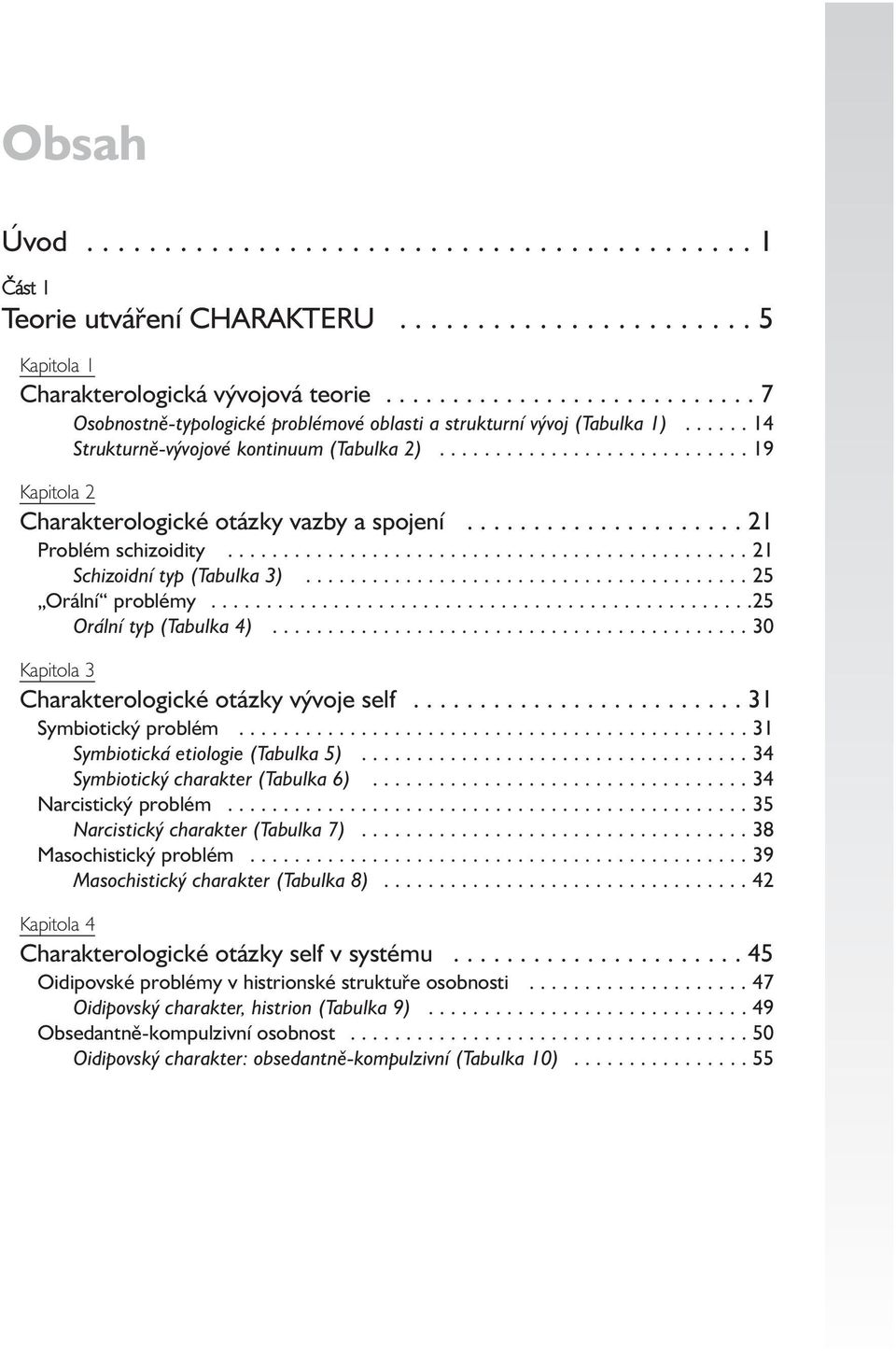 ........................... 19 Kapitola 2 Charakterologické otázky vazby a spojení..................... 21 Problém schizoidity............................................... 21 Schizoidní typ (Tabulka 3).