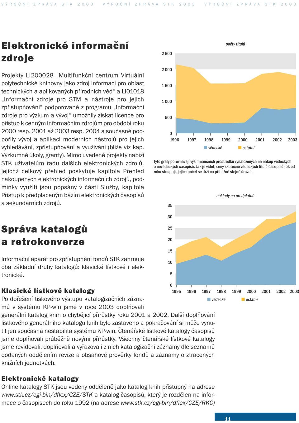 licence pro přístup k cenným informačním zdrojům pro období roku 2000 resp. 2001 až 2003 resp.