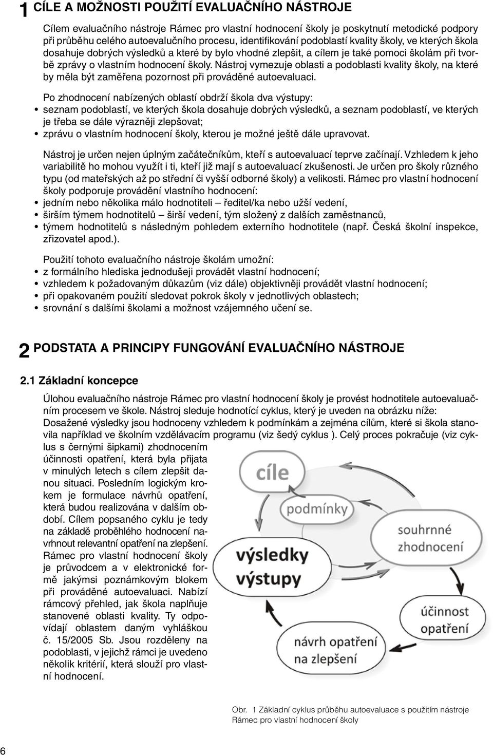 Nástroj vymezuje oblasti a podoblasti kvality školy, na které by měla být zaměřena pozornost při prováděné autoevaluaci.