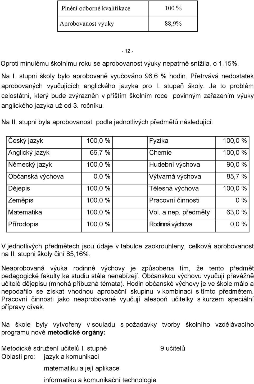 Je to problém celostátní, který bude zvýrazněn v příštím školním roce povinným zařazením výuky anglického jazyka už od 3. ročníku. Na II.