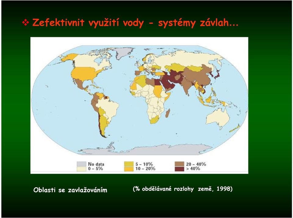 se zavlažováním (%