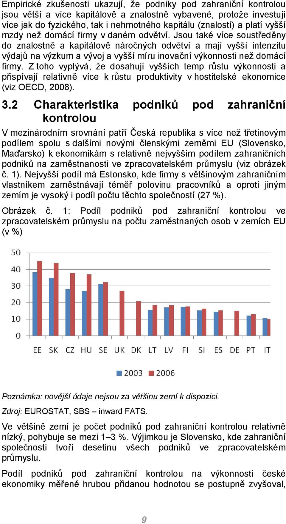 Jsou také více soustředěny do znalostně a kapitálově náročných odvětví a mají vyšší intenzitu výdajů na výzkum a vývoj a vyšší míru inovační výkonnosti než domácí firmy.