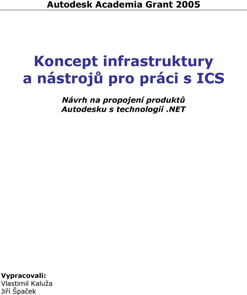 Návrh na propojení produktů Autodesku s