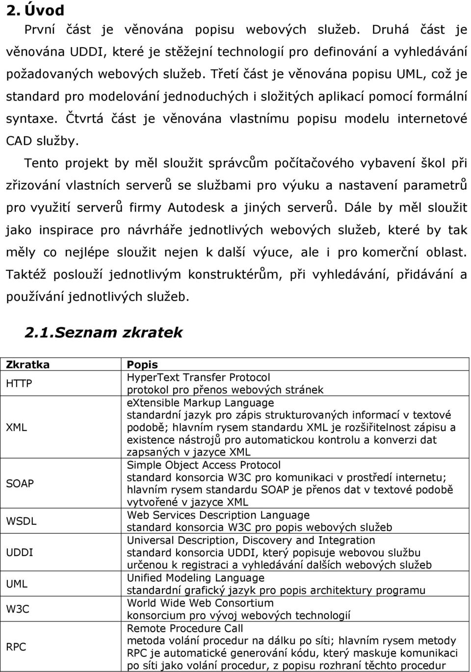 Tento projekt by měl sloužit správcům počítačového vybavení škol při zřizování vlastních serverů se službami pro výuku a nastavení parametrů pro využití serverů firmy Autodesk a jiných serverů.