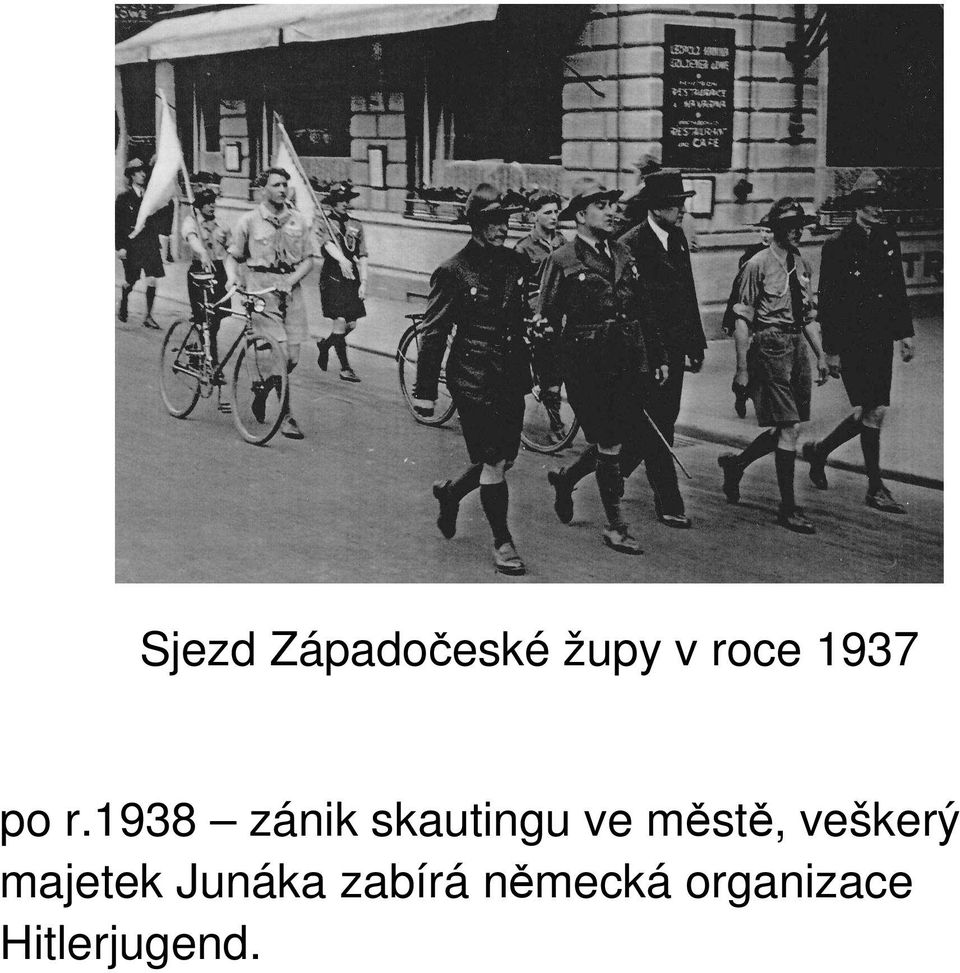 1938 zánik skautingu ve městě,