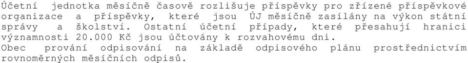 Ostatní účetní případy, které přesahují hranici významnosti 20.