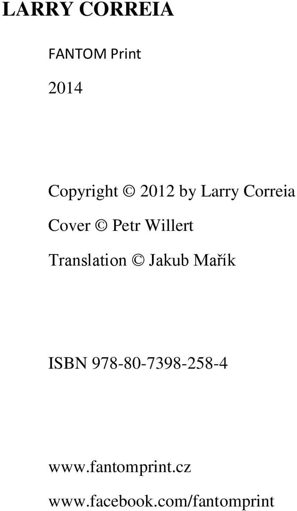 Translation Jakub Mařík ISBN