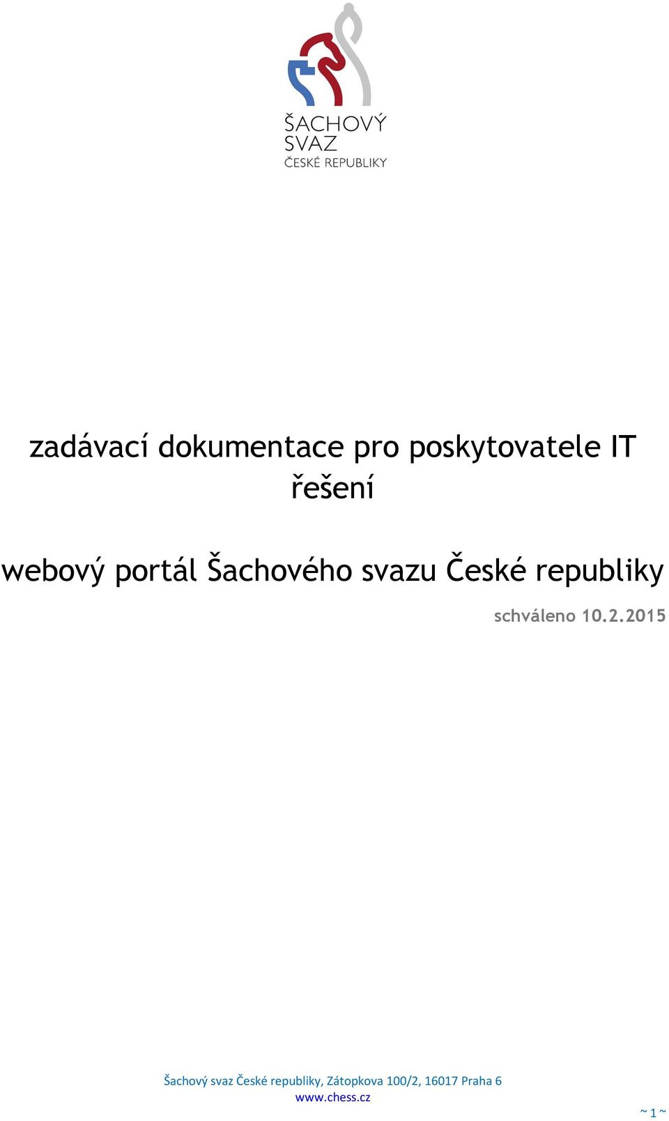 webový portál Šachového svazu