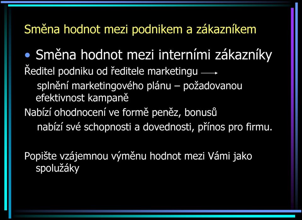 efektivnost kampaně Nabízí ohodnocení ve formě peněz, bonusů nabízí své schopnosti