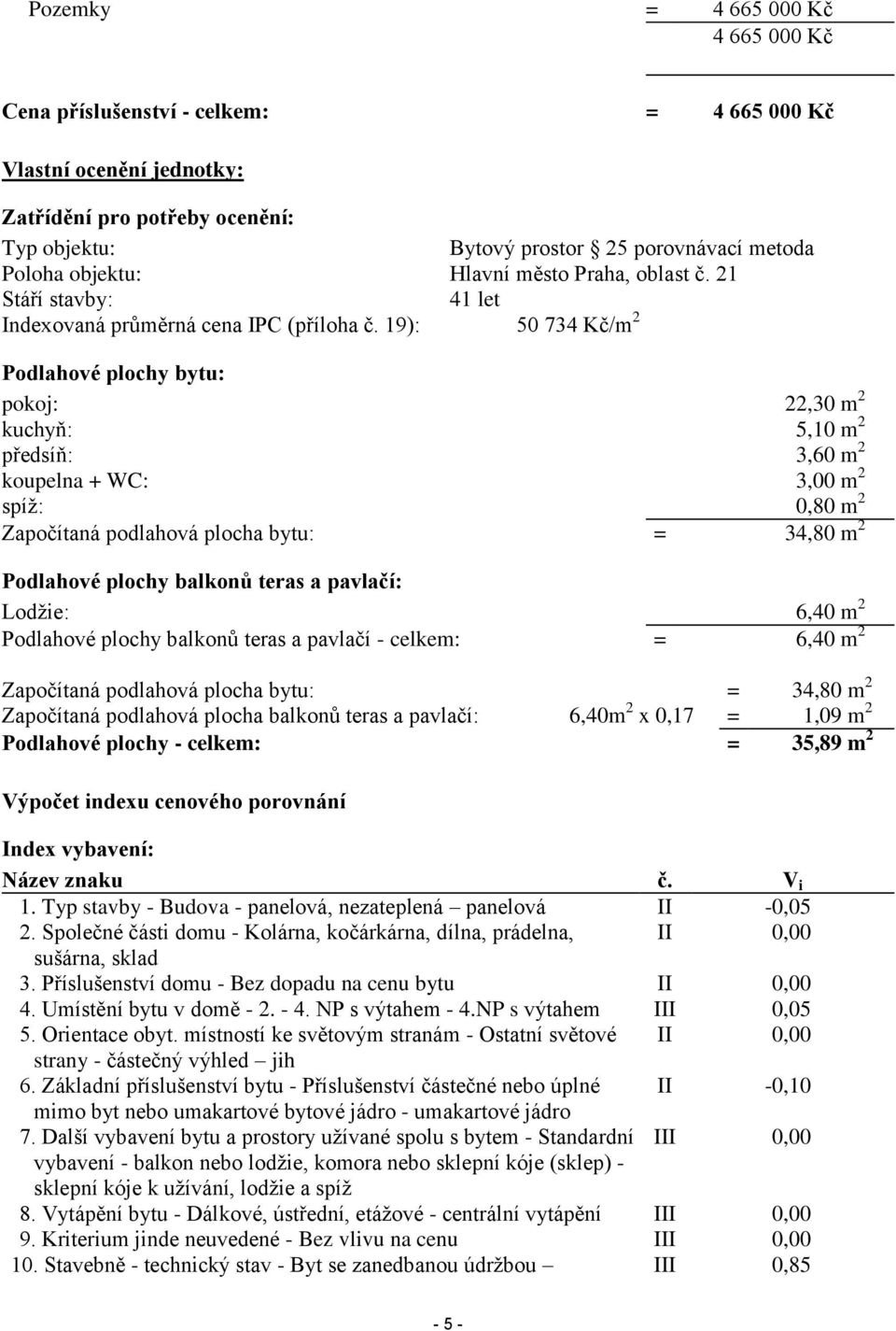 19): 50 734 Kč/m 2 Podlahové plochy bytu: pokoj: 22,30 m 2 kuchyň: 5,10 m 2 předsíň: 3,60 m 2 koupelna + WC: 3,00 m 2 spíž: 0,80 m 2 Započítaná podlahová plocha bytu: = 34,80 m 2 Podlahové plochy